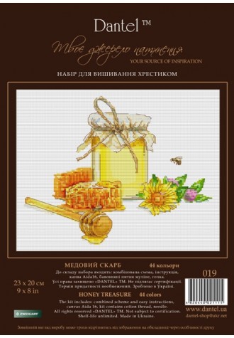 019 "Медовое сокровище".Набор для вышивания крестиком