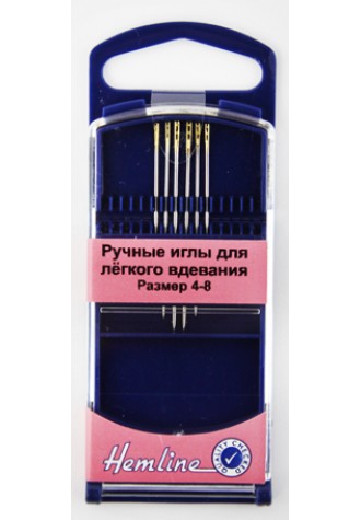 216.48 G Иглы ручные для лёгкого вдевания в пластиковом контейнере № 4-8, 6 шт