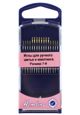 281.79 G Иглы для ручного шитья и квилтинга в пластиковом контейнере №7-9, 16 шт