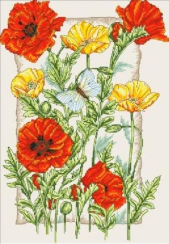 332 Канва с рисунком (33 * 40 см)