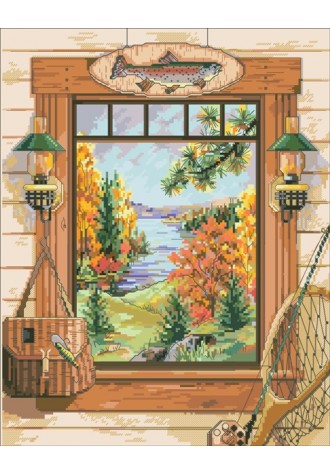 381 Канва с рисунком (33 * 45 см)