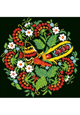 384 Канва с рисунком (33 * 33 см)