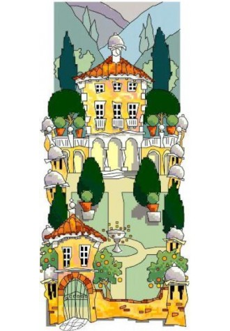 630 Канва с рисунком (33 * 25 см)