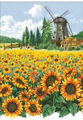 8207 Канва с рисунком (33 * 50 см)